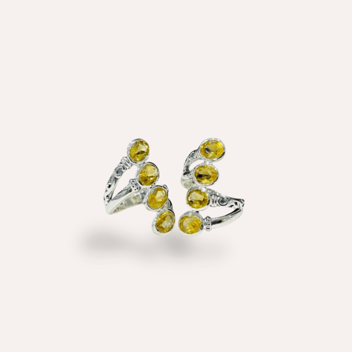 STERLING SILVER CITRINE RING