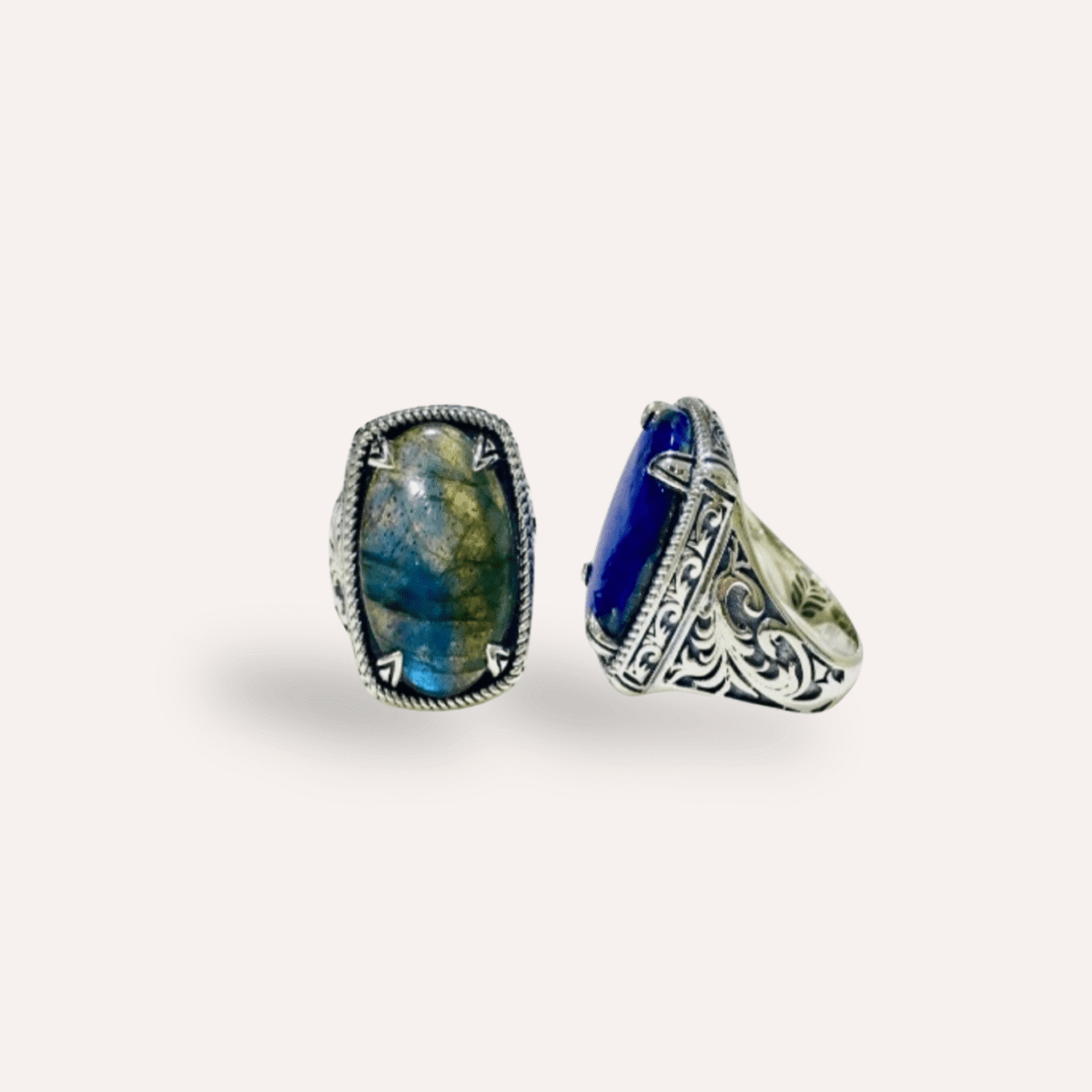 STERLING SILVER LABRADORITE RING