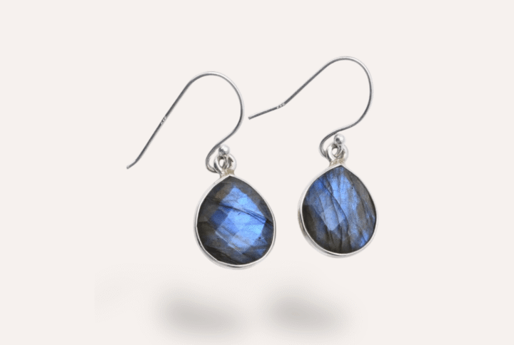 STERLING SILVER LABRADORITE EARRING