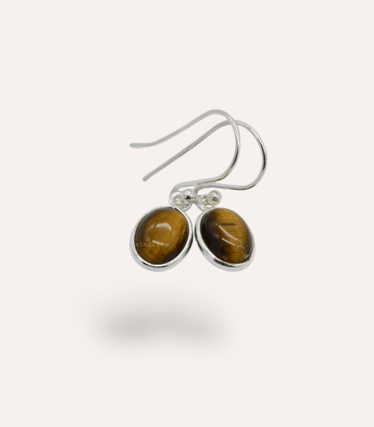 STERLING SILVER TIGER EYE EARRING